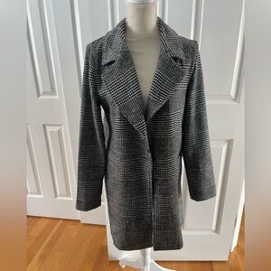 Love Tree Coat-Medium-Black/White Houndstooth Pattern-Gorgeous!!